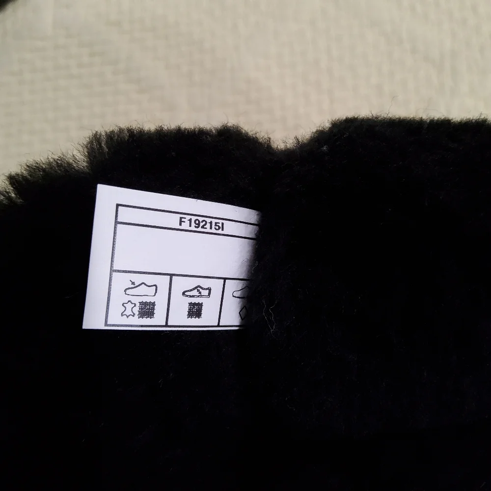 UGG Katia Waterproof Tall Black Shearling Suede Boots Size 9